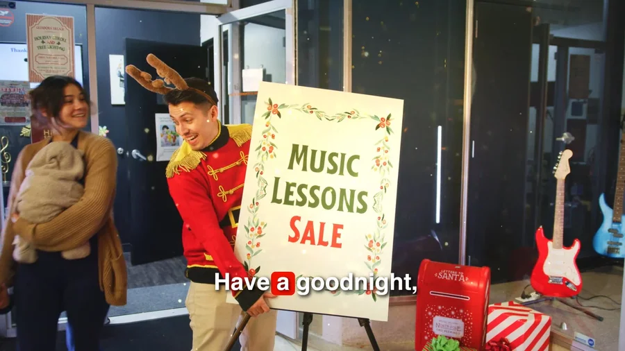 Music school commercial produced for December 2025
